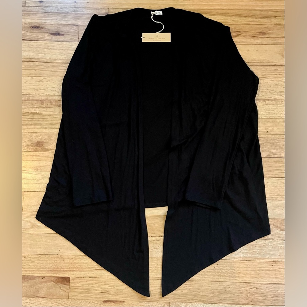 NWT Studio Ko Clothing Bamboo Collection W’s Sweater XL Black